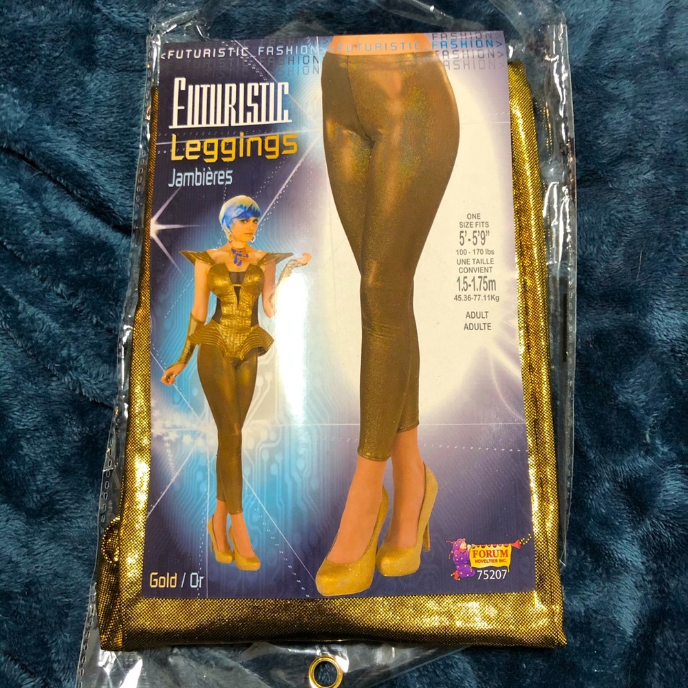 Futuristic Gold Leggings